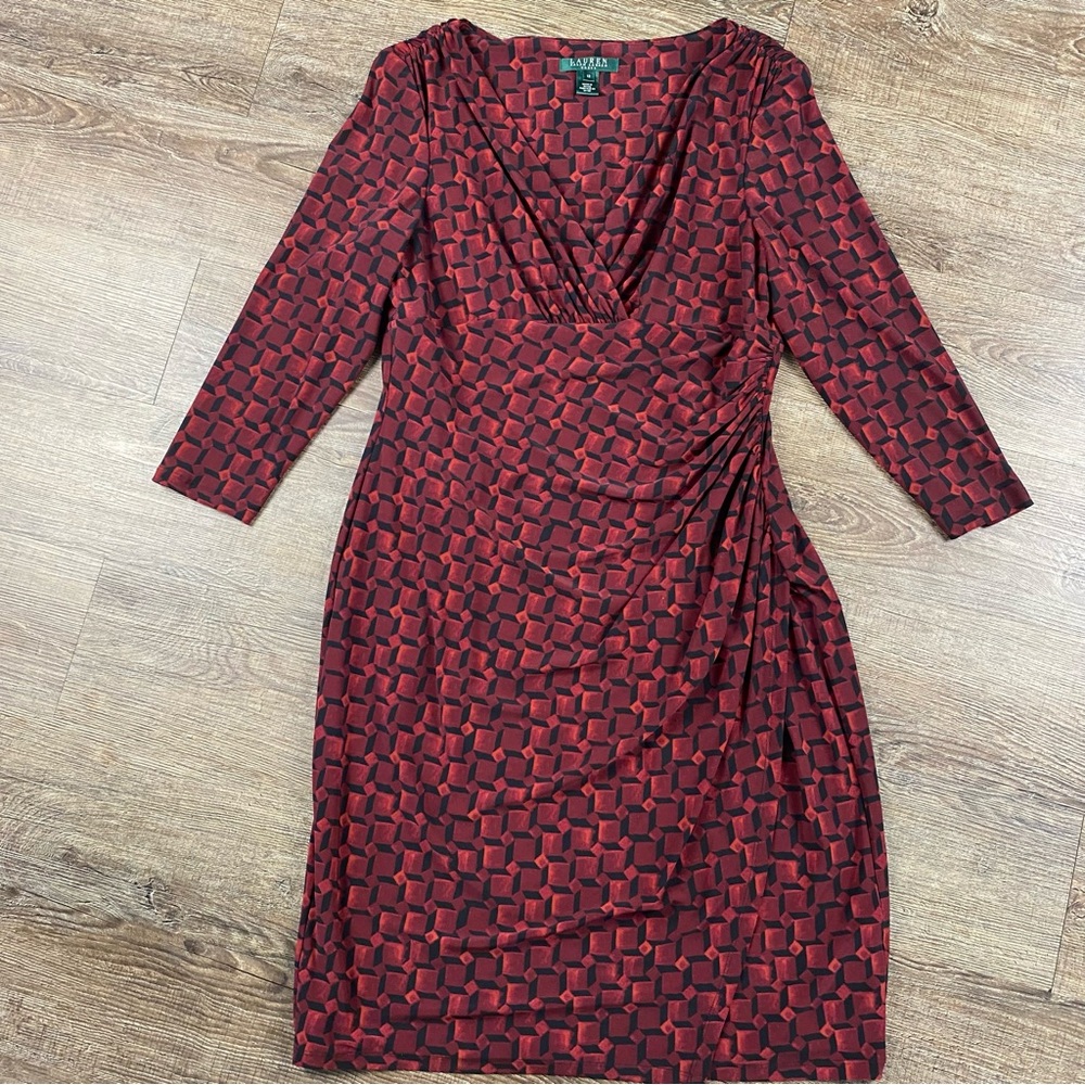 Patterned Red Dress